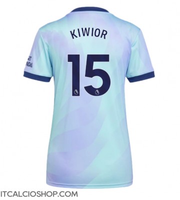 Arsenal Jakub Kiwior #15 Terza Maglia Femmina 2024-25 Manica Corta